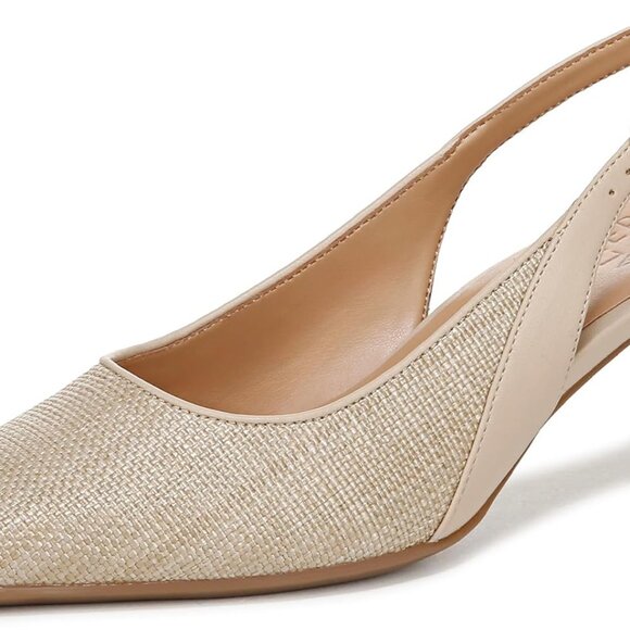 Women's Tansy Slip-On Shoes with 2 1/8 Inch Flared Heel in Coastal Tan - Picture 1 of 9